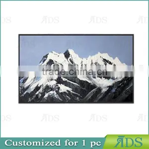 Framed Handmade Winter Landscape Painting for Home Decoration thumbnail-1