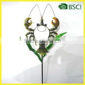 YS15383 Metal Crab Stick Solar Powered Decoration Garden Balls Light thumbnail-1