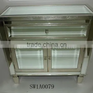 2011 New in Wood Cabinet With Crystal Glass for Home Furniture thumbnail-1