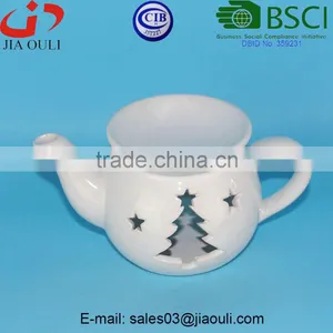 BSCI Audit Factory Modern Family Life Fragrance Lamp Ceramic Teapot Shape Oil Burner, Gifts & Decor Ceramic Oil Warmer thumbnail-2