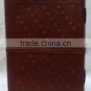 Handmade Vintage Strip Closer Side Stitch Leather Notebook thumbnail-2