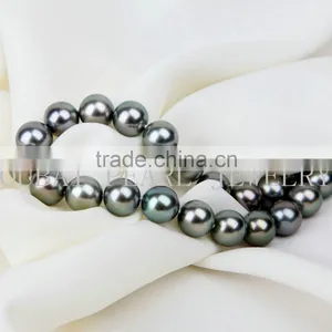 10-11mm AAA Peacock Round South Sea Pearl Strands thumbnail-1