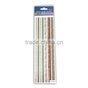 Retro Glitter Sticky Border, Retro Fashion Sticky Border, Rustic Style Glitter Border Sticker thumbnail-1