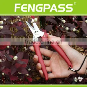 S6-1042 6-1/2'' Soft PP Handle With Stainless Steel Blade Cutting Snips Garden Scissors thumbnail-5