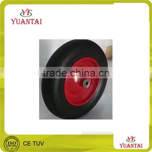 High Quality Various PU Flat Free Tire / Type Rubber Wheel / Wheel Barrow Rubber Wheel thumbnail-3