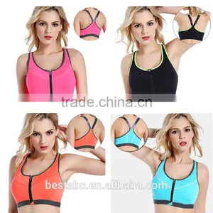 OEM Hot Selling High Quality Ladies Double Layers Seamless Sports Yoga Running Bra for Women Girls Underwear thumbnail-2