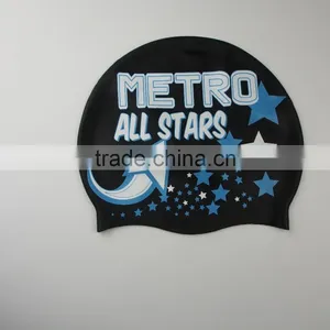 2016 Printing Children Silicone Swim Cap, Kids Silicone Swim Cap, Silicone Swimming Cap for Children thumbnail-5