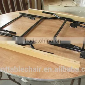 Plywood Folding Table DIA60" Round With Alu Table Edge for Hot Wedding thumbnail-3