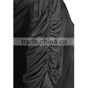 Cheap Stylish Girls Wholesale Women Black Draped Open Cardigan Plus Size Long Sleeve Solid Color Cardigan Wholesale CUSTOM thumbnail-3