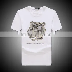 Men's 95%cotton 5%spandex Blank Mens T-shirts Wholesale thumbnail-4