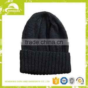 Good Quality Custom Applique Merino Wool Beanie/knitted Beanies for Sale/fold up Beanie Hats thumbnail-1