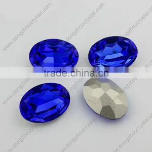 Light Colorado Topaz Color Oval Wedding Dress Crystal Stones With Claw Setting thumbnail-5