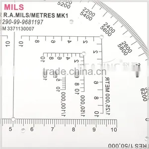 6 Inch Military Protractor for Soldiers Training, Transparent High Quality Protractor for Military, Half Moon Shape #KMP-1 thumbnail-4