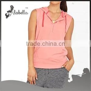 Pullover Women Sleeveless Hoodie Athletic Pullover thumbnail-1