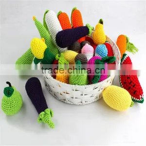 Wholesale Christmas Decorations Baby Photography Props Wool Knitting Toys Artificial Fruit Vegetable Toy thumbnail-1