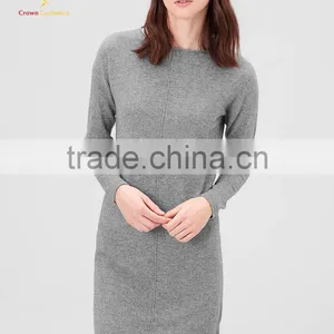 Women Knit Dress Wool 100 Cashmere Latert Fashion Dress Design thumbnail-2