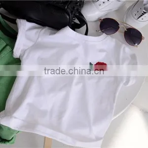 2-7 Years 2017 Wholesale Summer Cotton Embroidery White Kids Girls Blouses thumbnail-5