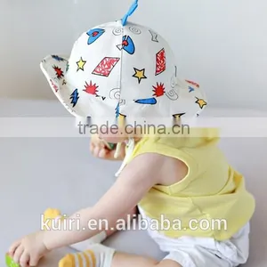 Kid Unisex Printing Sun Hats Bucket Hat With Fly on the Top thumbnail-4