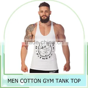 2016 Cotton Fitness Clothes Gym Bodybuilding Tank Top Men Sleeveless Sport Tops Casual Golds Gym Vest Brand Tracksuits Men thumbnail-1