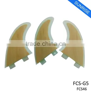 Bamboo Quillas FCS Fiberglass Honeycomb Fin Surfboard FCS Bamboo Fin thumbnail-1