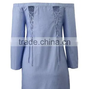 Runwaylover EY2330B Europe Style 2017 Ladies Fashion Off-Shoulder Blouse thumbnail-5