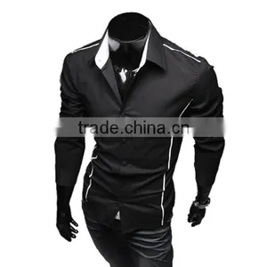 Wholesale Walson Men's Stylish Casual Trim Slim Fit Name Brand Dress Shirts 3651 # Apparel thumbnail-1