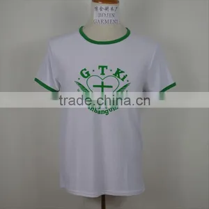 Factory Custom Leather Sleeve t Shirt Wholesale Cotton thumbnail-3
