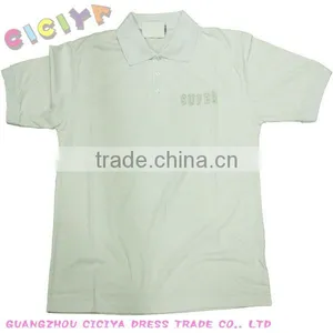 Man's Polo Neck White T-shirt for Summer thumbnail-1