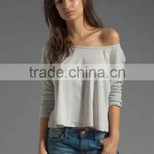 Lightweight Jersey off One Shoulder Tops thumbnail-1