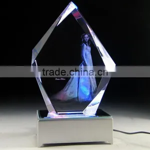 Wedding 2D Photo Laser Engraving Crystal thumbnail-1