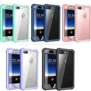Shockproof Phone Case for IPhone 6 6S 7 Plus,PC+TPU 2-Layers Hybrid Full-Body Protect Cover thumbnail-3