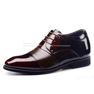 Mens Height Increasing Elevator Shoes for Wedding Formal Dress thumbnail-1