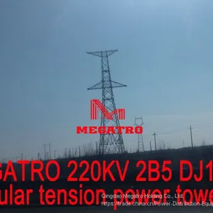 MEGATRO 220KV 2B5 DJ1 Single Circuit Angle and Tension Transmission Tower thumbnail-1