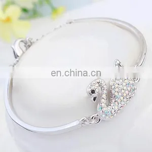Austrian Crystal Bracelet Ballet Swan Silver Bracelet thumbnail-5