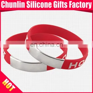 Silicone Bracelets With QR Code on Metal Clips/Buckles thumbnail-1