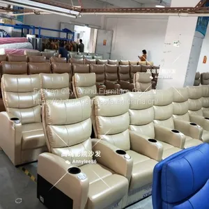 Made in China High End Microfiber Leather Public Cinema Vip Sofa thumbnail-3