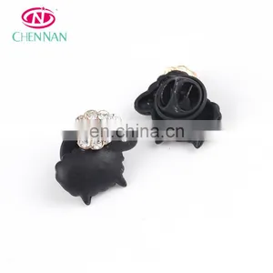 Wholesale All Types of Buttons for Clothing Animal Shape Rhinestone Black thumbnail-2