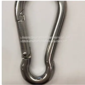 High Polished Metal Carabiner Hook Spring Snap Hook With Screw Lock thumbnail-3