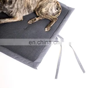 Dog Crate Pad Washable Soft Fabric Dog Mattress Travel Dog Bed Pets Kennel Pad thumbnail-2