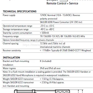 SAILOR 6222 VHF DSC Class A thumbnail-4