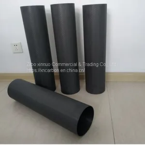 140mm 5.51 Inch Outer Diameter Low Intertia Carbon Fiber Shaft for Guide Roller thumbnail-2
