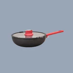 Non-stick Pressed Aluminium Wok With Pouring Mouth thumbnail-1