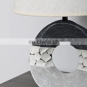 Modern Retro Style Household Stone Texture Porcelain Bedroom Table Lamp for Residential thumbnail-5