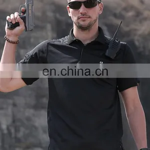 Men Outdoor Short Sleeve Quick Dry Polo Tactical T Shirts thumbnail-3