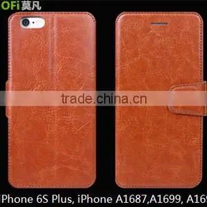MOFi Waterproof Leather With Credit Card Slot Mobile Phone Flip Cover Case for IPhone 6S Plus, IPhone A1687,A1699, A1691 thumbnail-1
