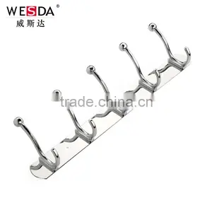 Wesda Zinc Alloy Bathroom Accessories Decorative Stainless Steel Coat Hook for Towel 831 thumbnail-1