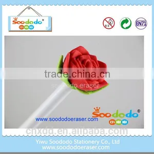 TPR Wholesale Pencil With Flower Shaped Top Eraser thumbnail-1
