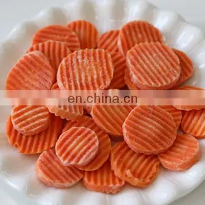 BRC A DIA 30-50mm Crincle Cut Straight Cut Carrot Coin IQF Frozen Slices Carrot From Sinocharm thumbnail-2