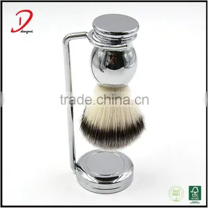 High Quality Metal Shaving Brush Stand With Synthetic Hair Shaving Brush thumbnail-1