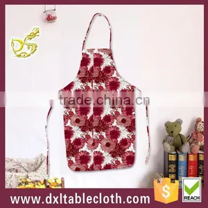 Fashion Style Flower Graphic Pvc Kitchen Bib Aprons Cooking Apron thumbnail-1